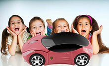 Load image into Gallery viewer, Cool 3D Sport Car Shape Mouse 2.4GHz Wireless Mouse Optical Ergonomic Gaming Mice Mini Small Office Mouse with USB Receiver for PC Laptop Computer for Kids Girls,1600DPI 3 Buttons(Pink)