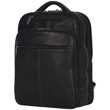 Load image into Gallery viewer, Kenneth Cole Reaction Manhattan Commuter Slim Backpack 16" Laptop Computer & Tablet Travel, Business, Work, School Bookbag, Black, Colombian Leather