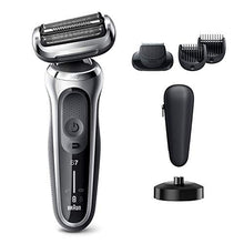 Load image into Gallery viewer, Braun Electric Razor for Men, Series 7 7027cs 360 Flex Head Electric Shaver with Beard Trimmer, Rechargeable, Wet & Dry with Charging Stand and Travel Case
