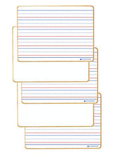 Load image into Gallery viewer, Dowling Magnets Magnetic Dry-Erase Boards – Double-Sided Ruled/Blank – 12" Long x 8.75" Wide – Pack of 5. (735206)