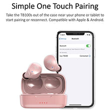 Load image into Gallery viewer, iLuv TB100 Wireless Earbuds, Bluetooth in-Ear True Cordless with Hands-Free Call MEMS Microphone IPX6 Waterproof Protection, Includes Compact Charging Case and 4 Ear Tips, Rose Gold