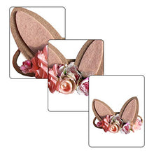 Load image into Gallery viewer, Bunny Ear Headband,Nylon Elastic Bunny Flower Ear Headband,Use for Holiday Parties, Weddings, Costumes, Easter Celebrations