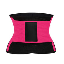 Load image into Gallery viewer, Waist Trainer Belt for Women & Man - Waist Cincher Trimmer Weight Loss Ab Belt - Slimming Body Shaper Belt (Hot Pink, Medium)