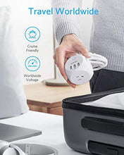 Load image into Gallery viewer, Anker PowerPort Cube USB Power Strip with 3 Outlets and 3 USB Ports, Portable Design, 5 ft Extension Cord, Overload Protection for iPhone XS/XR, Compact for Travel, Cruise Ship and Office