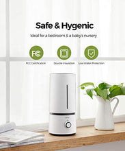 Load image into Gallery viewer, raydrop Cool Mist Humidifiers for Babies, 1.70 L Quiet and Small Ultrasonic Humidifier for Bedroom Nightstand, Space-Saving, Auto Shut Off-(0.45 Gallon, US 110 V)