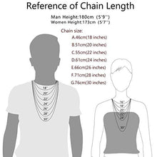 Load image into Gallery viewer, TRIPOD JEWELRY Men's Hip Hop Miami Cuban Link Chain or Bracelet - 14K or White Gold Plated Stainless Steel Cuban Link Choker Gold Chains Necklace 8mm,10mm,12mm,14mm,16mm (14K Gold - 8mm, 22.00)