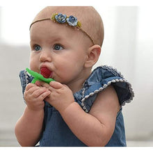 Load image into Gallery viewer, RaZbaby RaZberry Silicone Baby Teether Toy - Berrybumps Soothe Babies Sore Gums - Infant Teething Toy - Hands Free Design - BPA Free - Easy-to-Hold Design - Teething Relief Pacifier - Fruit Shape/Red