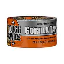 Load image into Gallery viewer, Gorilla, 2.88" x 25 yd Tough & Wide Duct Tape, 25yd, Silver, 4 Pack