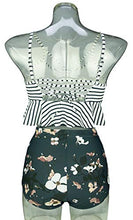 Load image into Gallery viewer, COCOSHIP White & Black Polka Dot Retro Boho Flounce Falbala High Waist Bikini Set Chic Swimsuit Bathing Suit S(FBA)