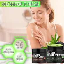 Load image into Gallery viewer, (2 Pack) Hemp Cream for Pain Relief and inflammation - Hemp Pain Relief Cream Extra Strength | Relieves Knees, Joints & Back Muscle | Made in USA | Natural Hemp Oil Extract 4oz