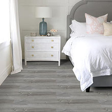Load image into Gallery viewer, Peel and Stick Floor Tile, 35in×6in, Natural Grey Wood Grain Look, Self Adhesive and Waterproof for Transfer Bathroom, Kitchen, Living Room, Bedroom(10 PCS)