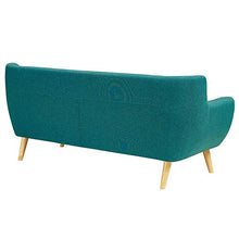 Load image into Gallery viewer, Modway Remark Mid-Century Modern Upholstered Fabric Living Room Set, Armchair/Loveseat/Sofa, Teal