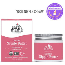 Load image into Gallery viewer, Organic Nipple Butter Breastfeeding Cream by Earth Mama | Lanolin-free, Safe for Nursing & Dry Skin, Non-GMO Project Verified, 2-Fluid Ounce (2-Pack)