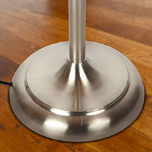 Load image into Gallery viewer, Brightech Gabriella LED Floor Lamp - Free Standing Elegant Style - Tall Pole Light for Living Room, Office Or Bedroom- Modern Upright Light with Fabric Shade - LED Bulb Included - Silver