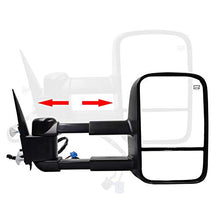 Load image into Gallery viewer, AERDM New Pair Towing Mirrors Power Operated Heated Textured Black Telescoping Trailer Side Mirrors Fit Chevy/GMC/Cadillac Silverado Sierra Avalanche Suburban Tahoe Yukon XL Escalade EXT ESV