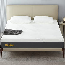 Load image into Gallery viewer, Molblly 12 Inches Queen Size Mattress, Gel Memory Foam Mattress in a Box, Back Pain Relief & Cool Bed,10-Year Support Mattress, Ultimate Motion Isolation, Fiberglass Free, Premium Queen Bed