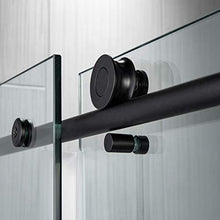 Load image into Gallery viewer, WOODBRIDGE MBSDC6076-MBL Frameless Sliding Glass Shower Door | 56"-60"W x 76"H | Matte Black Finish