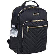 Load image into Gallery viewer, Kenneth Cole Reaction Women's Chelsea Backpack Chevron Quilted 15-Inch Laptop & Tablet Fashion Bookbag Daypack, Black, One Size