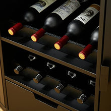 Load image into Gallery viewer, Glitzhome Wood Buffet Bar Cabinet Kitchen Storage Sideboard with Wine Storage Wooden Storage Cabinet with Glass Doors for Kitchen Dining Room,36.6”H