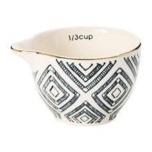 Load image into Gallery viewer, Creative Co-Op Stoneware, Black & White, Set of 4 Measuring Cup, 4.5"
