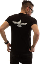 Load image into Gallery viewer, Asoodehdelan Men's Farvahar T-Shirt Iranian Persian Faravahar Farohar Shirt (Small, Black)