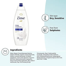 Load image into Gallery viewer, Dove Body Wash with Skin Natural Nourishers for Instantly Soft Skin and Lasting Nourishment Deep Moisture Effectively Washes Away Bacteria While Nourishing Your Skin 12 oz