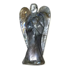 Load image into Gallery viewer, Nelson Creations, LLC Labradorite Hand-Carved Natural Gemstone Crystal Healing Angel Figurine Statue, 2 Inch