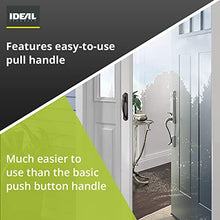 Load image into Gallery viewer, Ideal Security Door Handle with Keyed Deadbolt for Storm and Screen Doors, Matte Black (4-Piece Set)