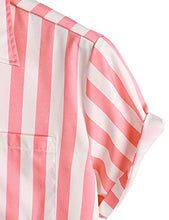 Load image into Gallery viewer, VATPAVE Mens Hawaiian Flamingo Shirts Casual Short Sleeve Button Down Shirt Summer Shirts X-Large Pink Flamingo Tropical