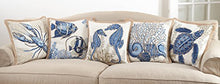 Load image into Gallery viewer, SARO LIFESTYLE 5437.NB20S Neptunian Collection Down Filled Fish Throw Pillow, 20"