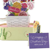 Load image into Gallery viewer, Hallmark Pop Up Mothers Day Card for Grandma (Displayable Basket of Flowers),Model Number: 599MBC2064
