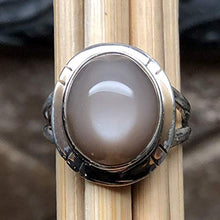 Load image into Gallery viewer, Natural Grey Orthoclase Moonstone 925 Sterling Silver Ring Size 9.5