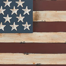 Load image into Gallery viewer, Deco 79 American Flag Rustic Wall Art,Wrought Iron Wall Decor 13965 Red 38 in x 1 in x 26 in (L x W x H)