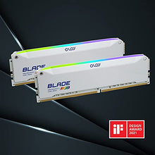 Load image into Gallery viewer, OLOy DDR4 RAM 16GB (2x8GB) Blade Aura Sync RGB 3200 MHz CL16 1.35V 288-Pin Desktop Gaming UDIMM (MD4U0832162BRWDE)