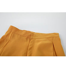 Load image into Gallery viewer, GoodLock Women High Waist Pants OL Loose Stretch Wide Leg Long Pants Palazzo Trousers (Yellow, Small)