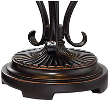 Load image into Gallery viewer, Feuille Rustic Table Lamp Metal Openwork Leaf Accents Mica Shade for Living Room Family Bedroom Bedside Nightstand - Franklin Iron Works