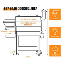 Load image into Gallery viewer, Z Grills Wood Pellet Grill & Smoker, 8 in 1 BBQ Grill for Outdoor Cooking, Auto Temperature Control, 697 sq in Cooking Area, 7002E
