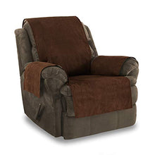 Load image into Gallery viewer, Link Shades Anti-Slip Recliner Armchair Protector | Water Resistant Microsuede Slipcover | Stay-Put Straps | Cover Protects from Dogs & Other Pets (Recliner, up to 23" seat Size, Chocolate)