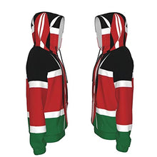 Load image into Gallery viewer, Kenya Flag Print Hoodies Kids 3D Print Sweatshirts Long Sleeve Pullover Hoodies with Pocket for Teen Boys and Girls Black