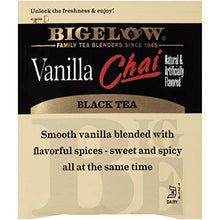 Load image into Gallery viewer, Bigelow Vanilla Chai Black Tea, Caffeinated, 20 Count (Pack of 6), 120 Total Tea Bags