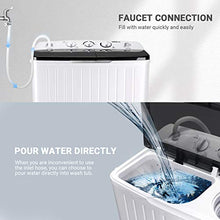 Load image into Gallery viewer, TACKLIFE Portable Compact Mini Two-Tub Washing Machine 17.6lbs with Soaking and Rotating Circulation Function, Washer(11lbs) & Spinner(6.6lbs) for Camping, Apartments, Dorm, RV - DSBP171