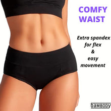 Load image into Gallery viewer, Bambody Absorbent Panty: Period Panties/Maternity & Postpartum Underwear (Medium, 3 PACK (BLACK))