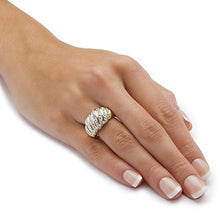 Load image into Gallery viewer, Palm Beach Jewelry 14K Yellow Gold Over Sterling Silver Genuine Diamond Accent Dome Ring Size 6