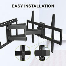 Load image into Gallery viewer, USX MOUNT Full Motion TV Wall Mount for Most 47-84 inch Flat Screen/LED/4K TVs, TV Mount Bracket Dual Swivel Articulating Tilt 6 Arms, Max VESA 600x400mm, Holds up to 132lbs, Arms Up to 16" Wood Stud