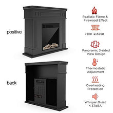 Load image into Gallery viewer, KUPPET 44 Inches Electric Fireplace - Space Fireplace Heater, Log Hearth with Realistic Flame and Remote Control