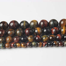 Load image into Gallery viewer, 6 8 10 12 mm Natural Jewelry Chocolate Tiger Eye Stone Loose Beads Suitable For Men And Women Bracelet Necklaces Tigea eyes 10mm 38beads