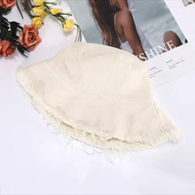 Load image into Gallery viewer, boderier Sun Hats for Women Summer Casual Wide Brim Cotton Bucket Hat Beach Vacation Travel Accessories (Beige)