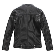 Load image into Gallery viewer, LJYH Boys Spring Faux Leather Moto Jackets Kids Zipper Fall Coats Outerwear 13-14yrs 160cm