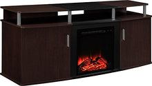 Load image into Gallery viewer, Ameriwood Home Carson Electric Fireplace TV Console for TVs up to 70", Cherry