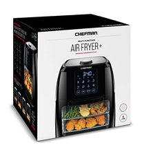 Load image into Gallery viewer, Chefman 6.3 Quart Digital Air Fryer+ Rotisserie, Dehydrator, Convection Oven, 8 Presets to Air Fry, Roast, Dehydrate, Bake & More, BPA-Free, Auto Shut-Off, Accessories Included, XL Family Size, Black